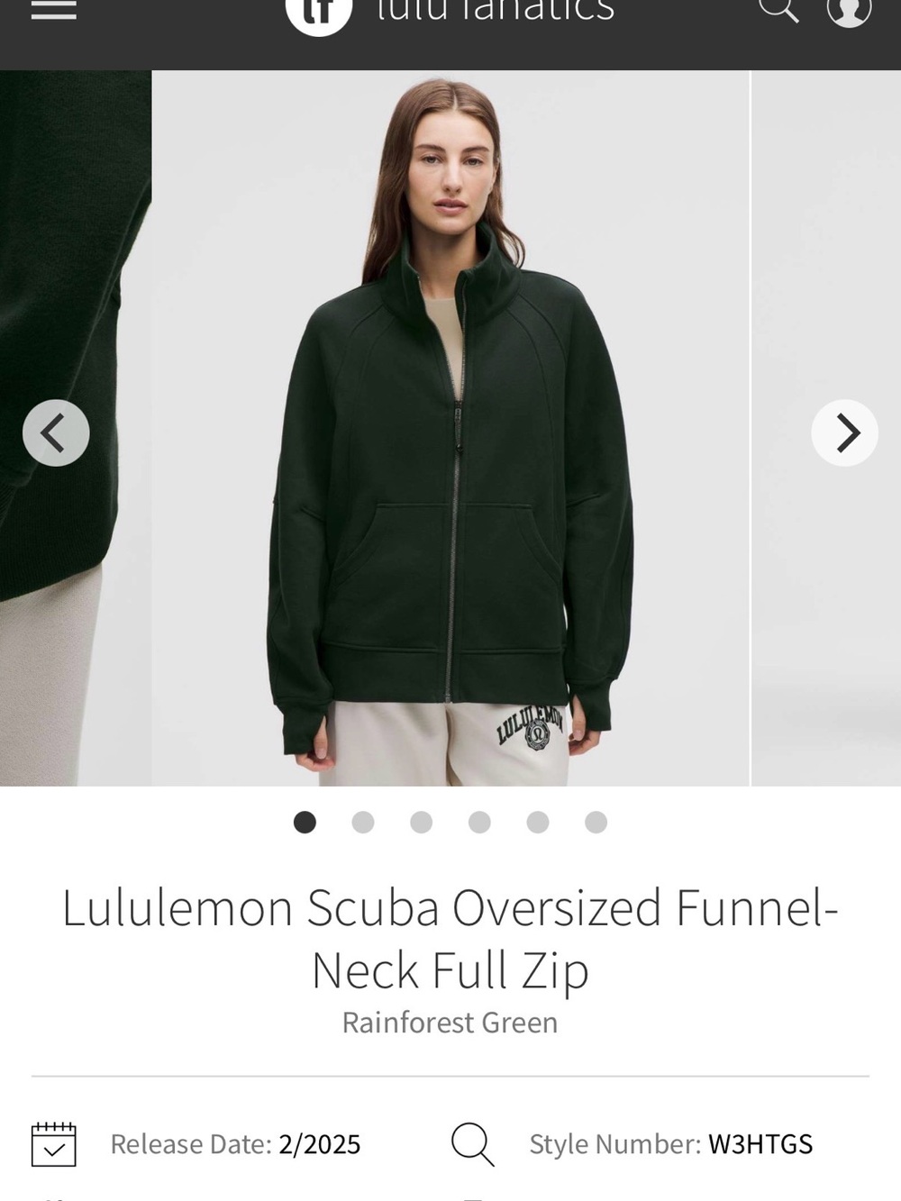 Lululemon Scuba Oversized Funnel-Neck